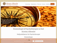 Tablet Screenshot of kinesiologie-albrecht.de